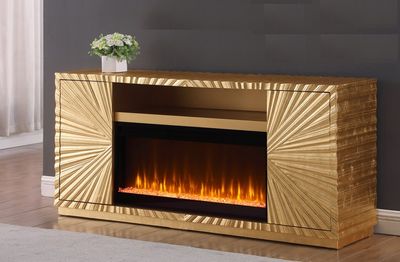 GOLD FIREPLACE