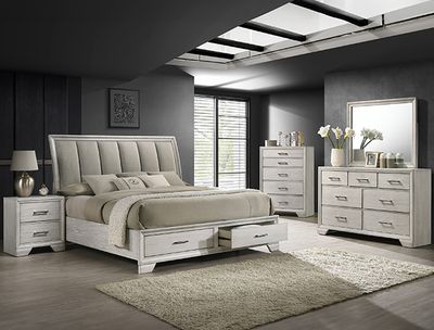 4PC BEDROOM SET WITH STORAGE BED