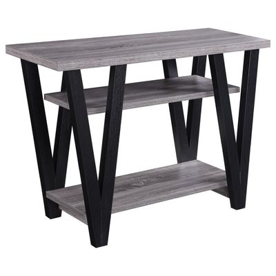 CONSOLE TABLE GRAY AND BLACK