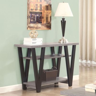 CONSOLE TABLE GRAY AND BLACK