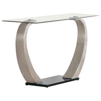 SATIN SILVER CONSOLE