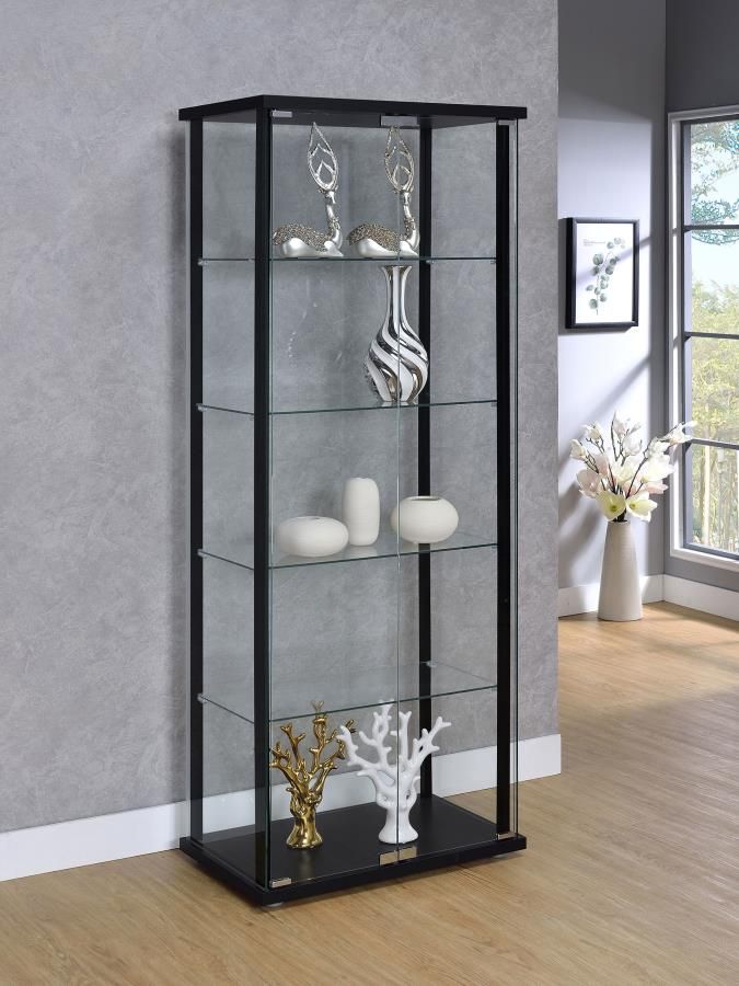 CLEAR GLASS DISPLAY CABINET