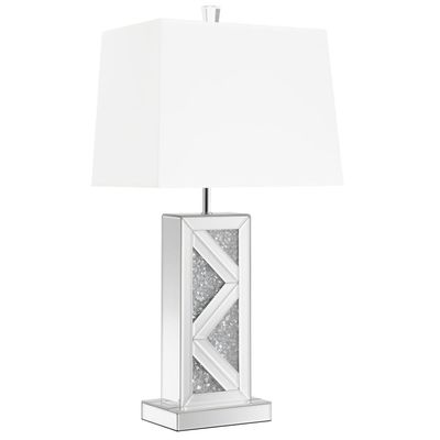 TAPERED TABLE LAMP SILVER