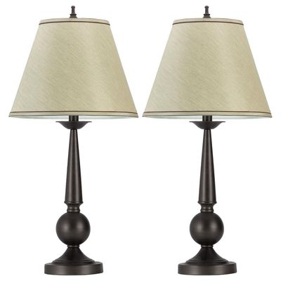 SET OF 2 LAMP BRONZE
