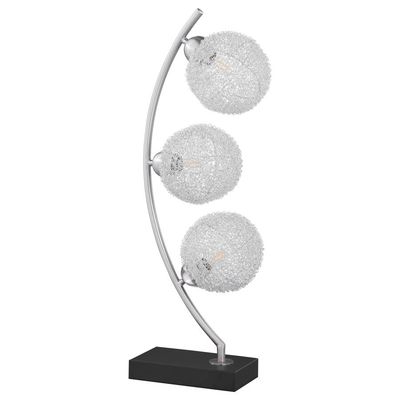 WOVEN SPHERICAL METAL TABLE LAMP