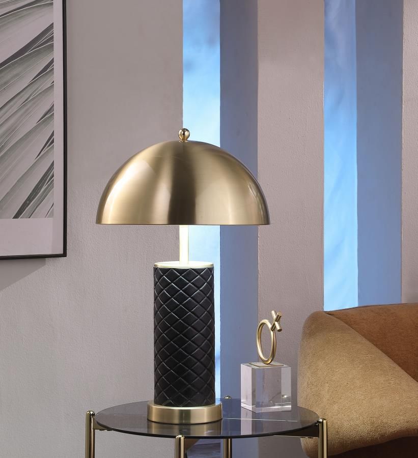 SET OF 2 DOME QUILTED TABLE LAMP