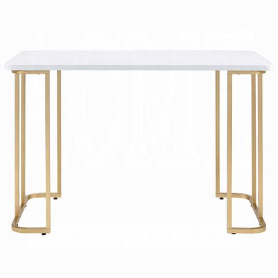 WHITE AND GOLD DESK
