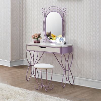 PINK AND WHITE VANITY