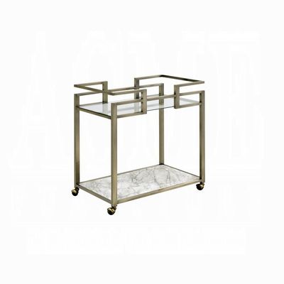 GOLD SERVING CART