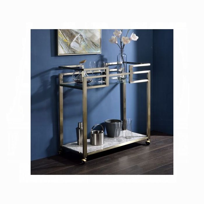 GOLD SERVING CART