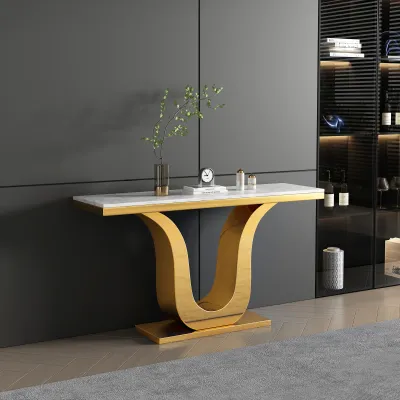 GOLD AND MARBLE CONSOLE