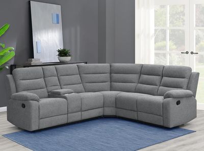 MANUAL RECLINER GRAY SECTIONAL