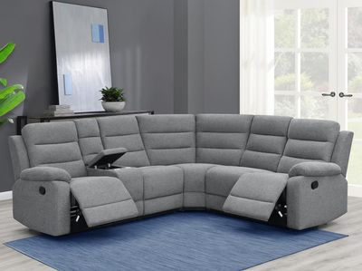 MANUAL RECLINER GRAY SECTIONAL