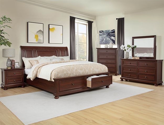 WOODEN 4PC BEDROOM SET
