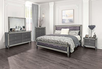 SILVER GRAY 4PC BEDROOM SET