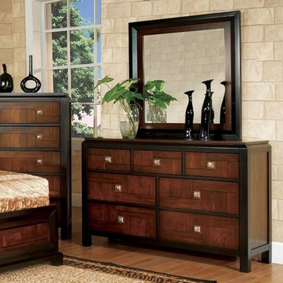 WOODEN DARK 4PC BEDROOM SET
