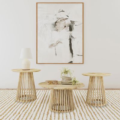 3PC ROUND COFFEE TABLE SET