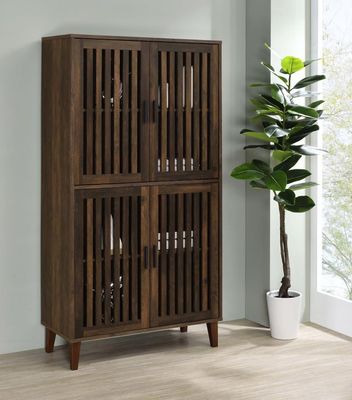 4DOOR TALL WOOD CABINET