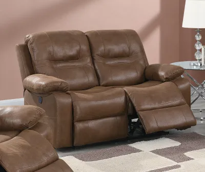 3PC POWER RECLINER BROWN