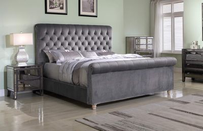 BEDFRAME GRAY QUEEN