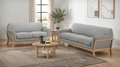 2PC SOFA SET GRAY