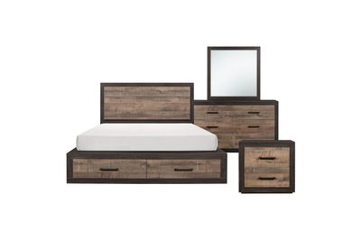 4PC WOODEN BEDROOM SET