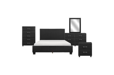 4PC BEDROOM SET BLACK