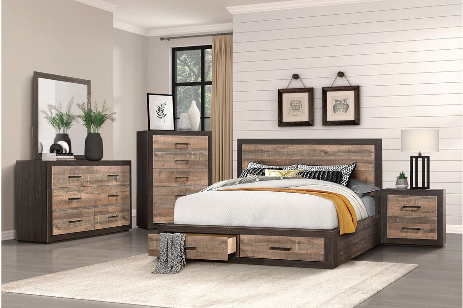 4PC WOODEN BEDROOM SET