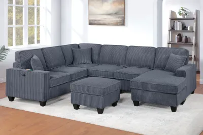 5PC SECTIONAL WITH OTTOMAN