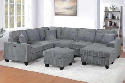 5PC SECTIONAL WITH OTTOMAN
