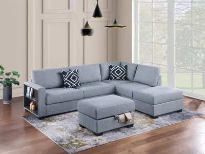 SECTIONAL SET REVERSIBLE W OTTOMAN
