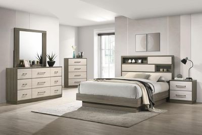4PC BEDROOM GREY OAK