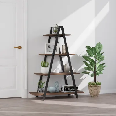 4 TIER LADDER BOOKSHELVE