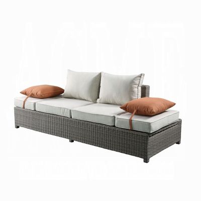 Patio Sofa W/2 Pillows &amp; Ottoman