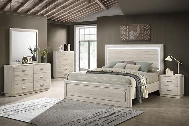 4PC BEDROOM SET LIGHT BEIGE