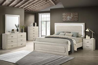 4PC BEDROOM SET LIGHT BEIGE