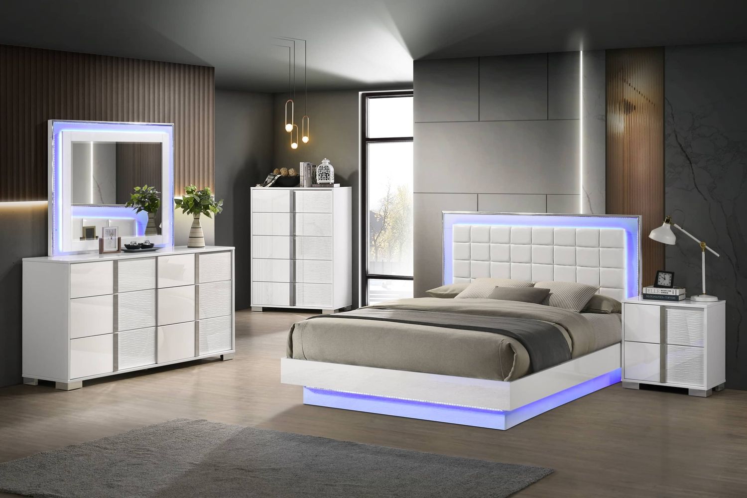 4PC BEDROOM SET WHITE