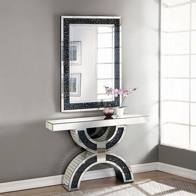 BLACK AND SILVER WALL MIRROR