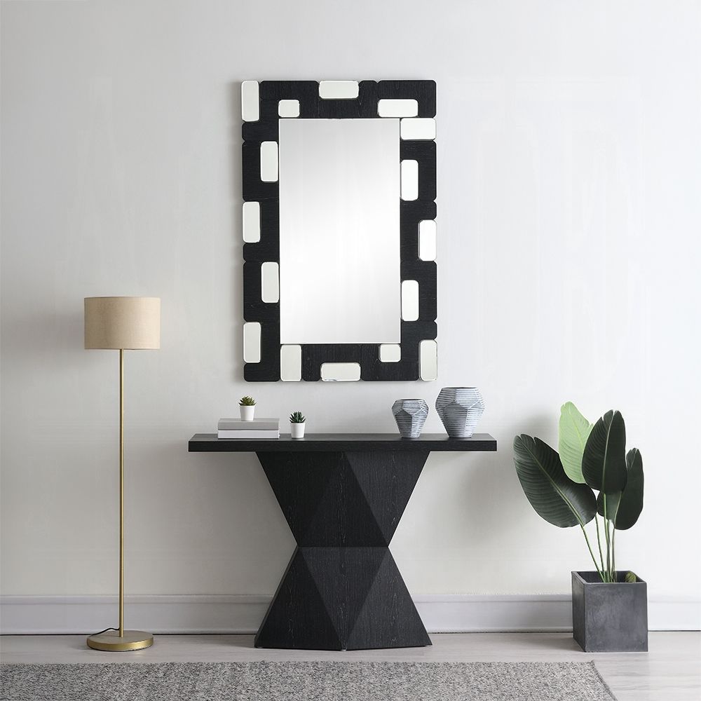 BLACK AND WHITE WALL MIRROR
