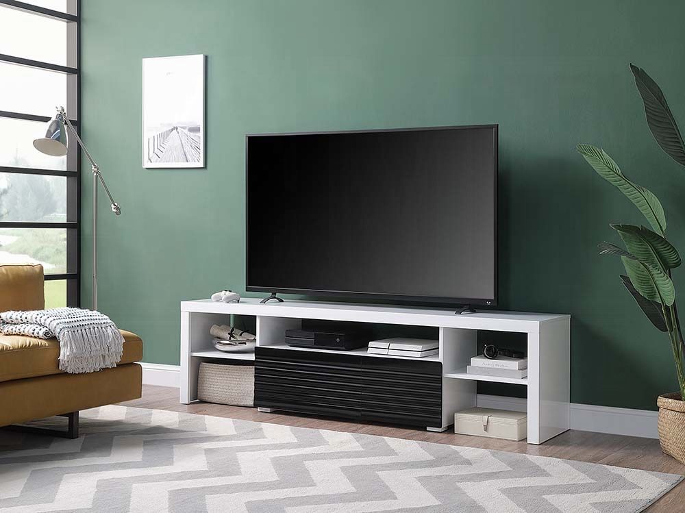 BLACK AND WHITE TV STAND