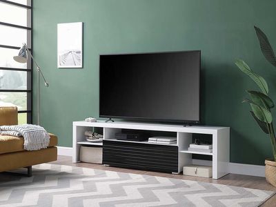BLACK AND WHITE TV STAND