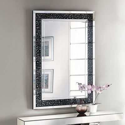 BLACK AND SILVER WALL MIRROR