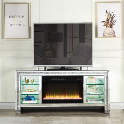 TV STAND WITH FIREPLACE