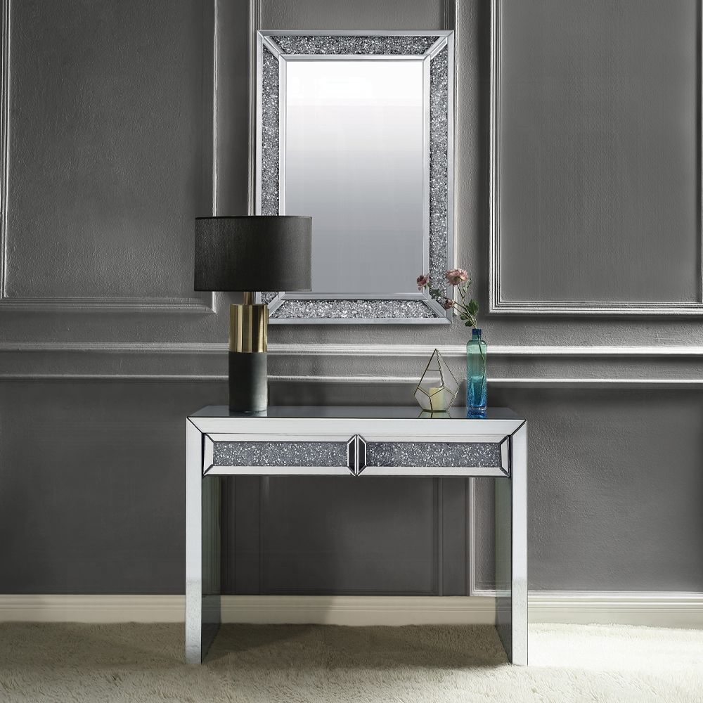 SILVER CONSOLE TABLE