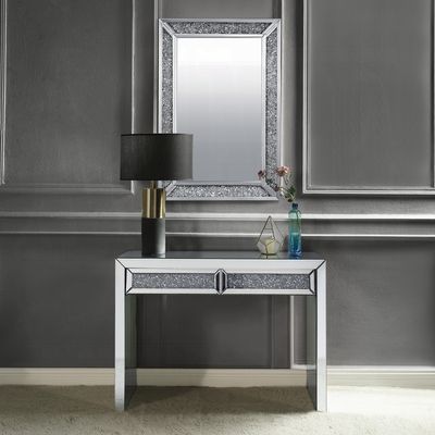 SILVER CONSOLE TABLE