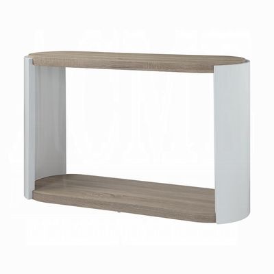 WHITE WOODEN CONSOLE TABLE