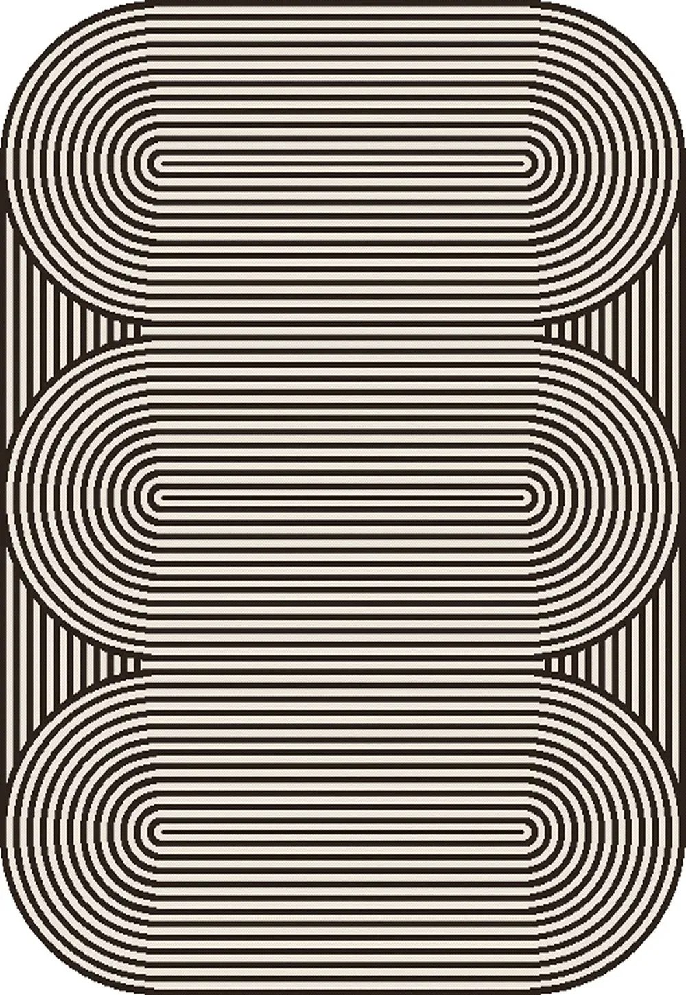 PATIO RUG BLACK AND WHITE