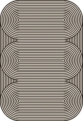 PATIO RUG BLACK AND WHITE