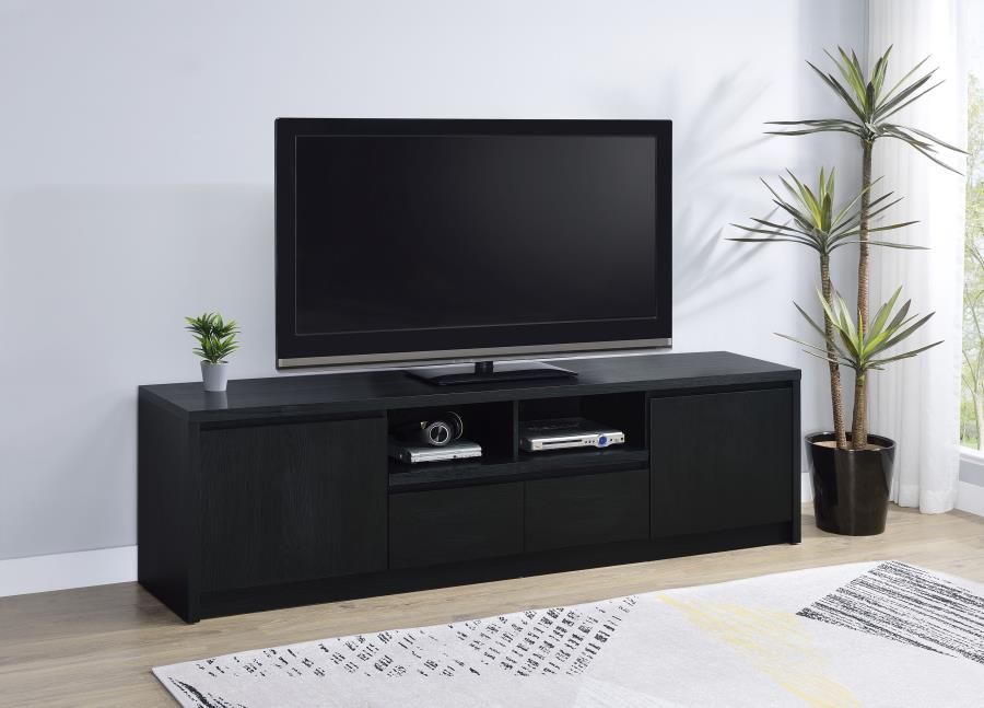 BLACK TV STAND 78INCH