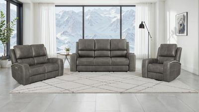 3PC POWER RECLINER SET GREY